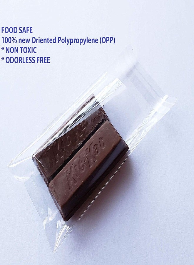 فلانيكا FlanicaUSA 100 قطعة 2 بوصة × 3 بوصة 2 مل أكياس سيلوفان شفافة مسطحة قابلة لإعادة الإغلاق مناسبة للمخبوزات والشموع والصابون والبسكويت والمجوهرات. - Image 4